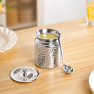 Hammered Ghee Pot With Spoon 350ml