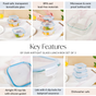 Airtight Glass Lunch Box Set Of 3