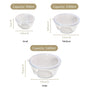 Glass Bowl With Lid Set of 3 Microwave Oven Safe
