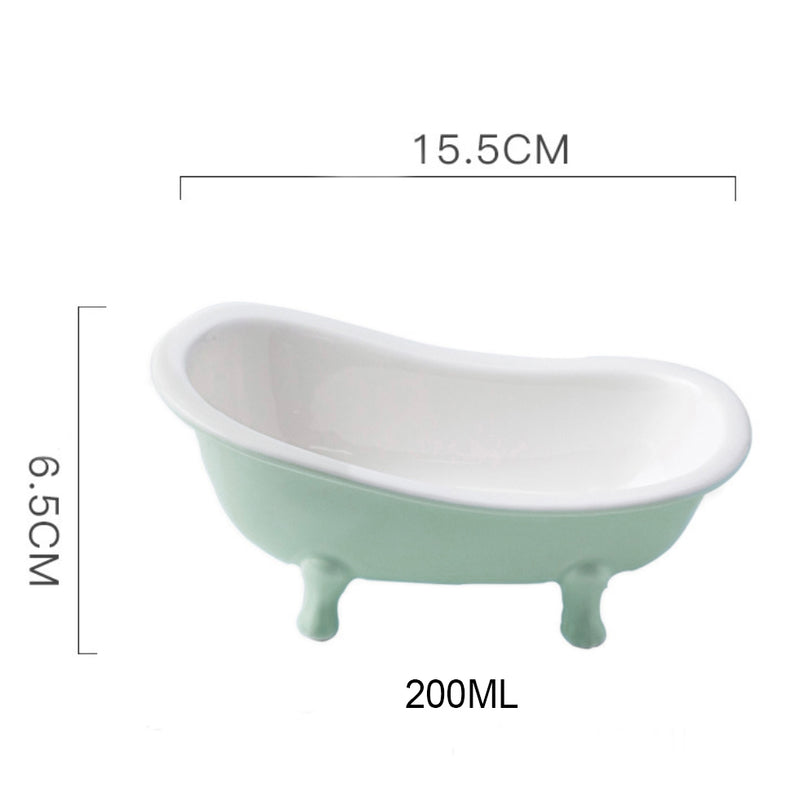 Green Blue Tub Ceramic Snack Bowl 200 ml - Bowl, ceramic bowl, snack bowls, curry bowl, popcorn bowls | Bowls for dining table & home decor