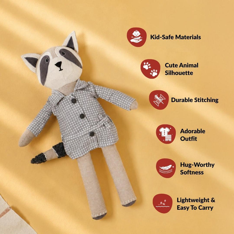 Miss Raccoon Stuffed Animal For Kids