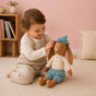 Mr Goat Plushy Toy In Teal Gingham Outfit