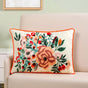 Rustic Flora Embroidered Cotton Cover 50x35cm