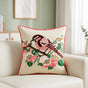 Songbird Bloom Embroidered Cushion Cover 40X40cm