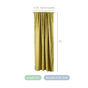 Set Of 2 Moss Green Full Length Curtain 7x4.5 Feet