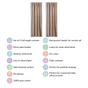 Classic Beige Full Length Curtain Set Of 2 7x4.5 Feet