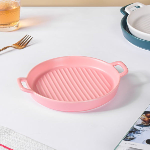 Pink Oven Plate Small