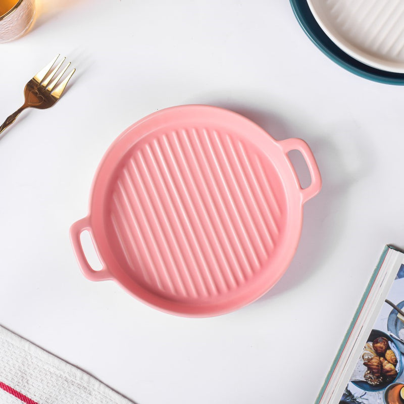 Pink Oven Plate Small