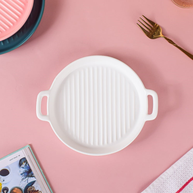 White Oven Plate Small