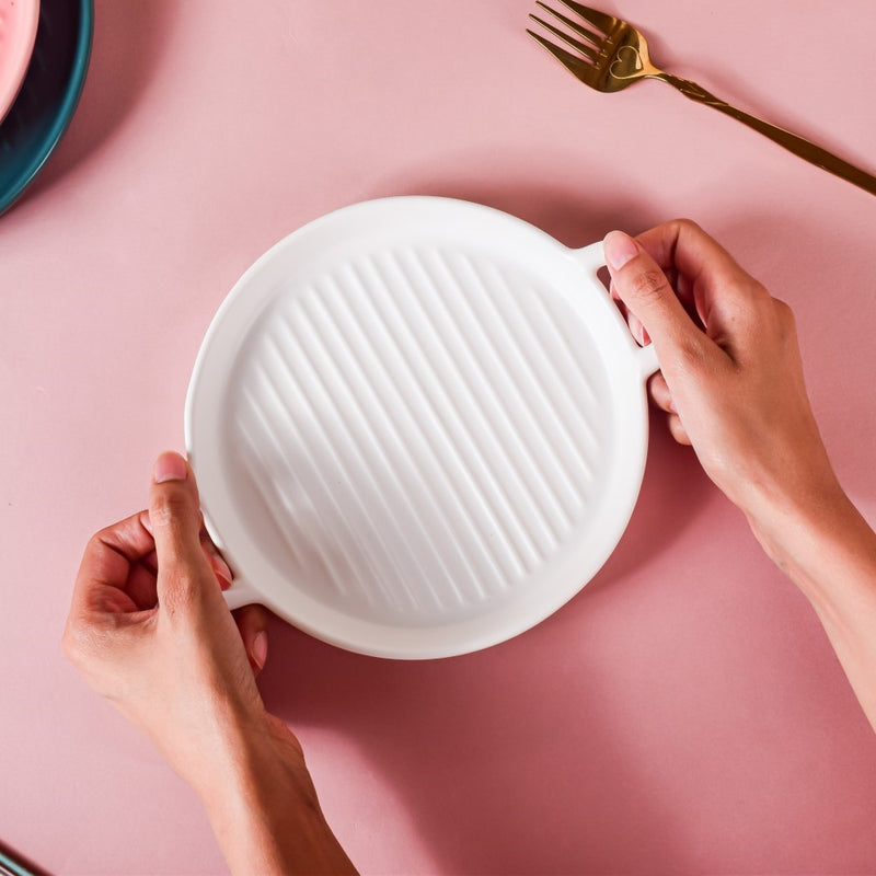 White Oven Plate Small