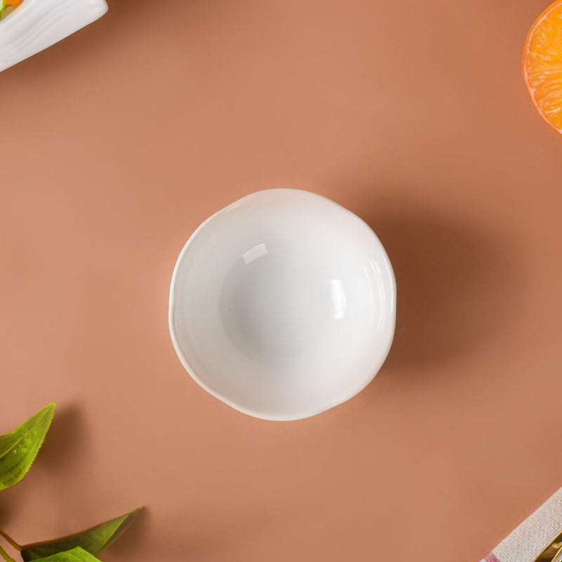 Riona Flower Ceramic Dip Bowl - Bowl, ceramic bowl, dip bowls, chutney bowl, dip bowls ceramic | Bowls for dining table & home decor 