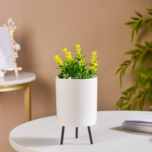 White Porcelain Table Planter - Indoor planters and flower pots | Home decor items