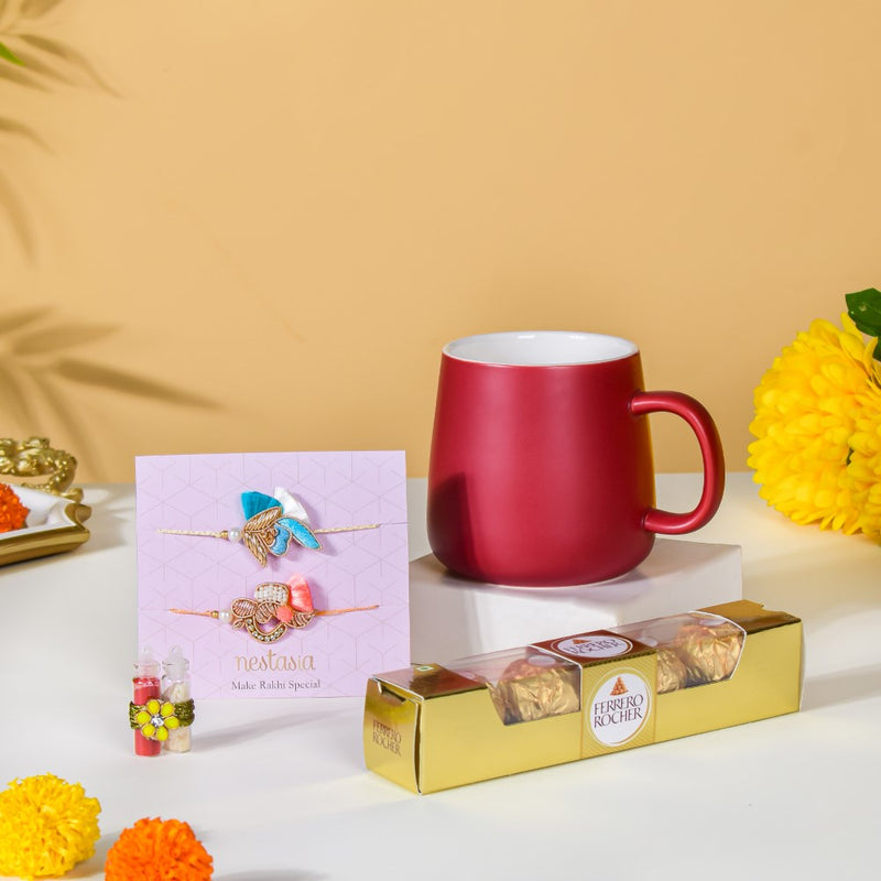Tea Delight Rakhi Hamper Set Of 4