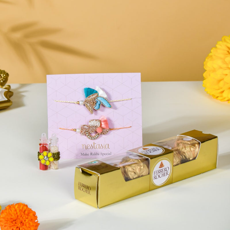 Tea Delight Rakhi Hamper Set Of 4