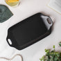 Oven Baking Tray Black 11.5 Inch - Ceramic platter, serving platter, fruit platter | Plates for dining table & home decor