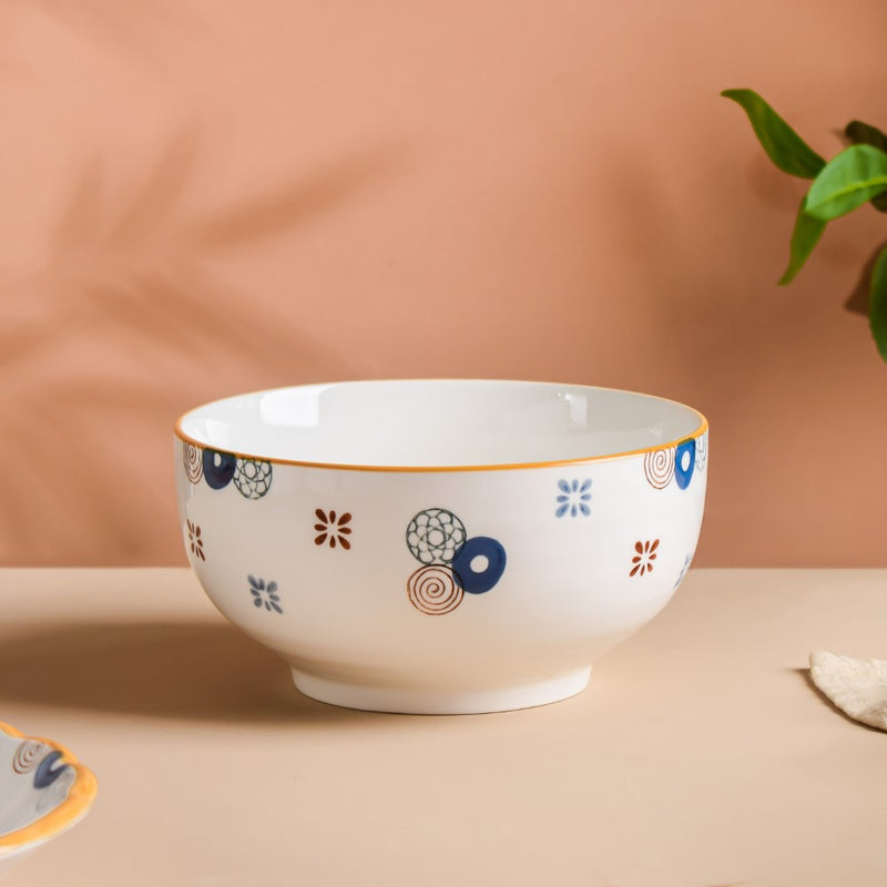 Feliz Fruit Bowl 800 ml - Bowl, ceramic bowl, serving bowls, noodle bowl, salad bowls, curry bowl, bowl for snacks, large serving bowl | Bowls for dining table & home decor