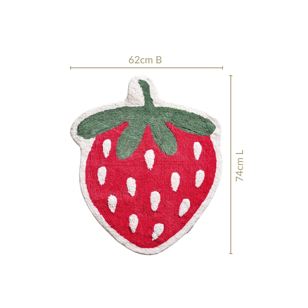 Strawberry Snuggle Childrens Room Floor Mat 74x62 Inch Online