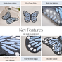 Butterfly Tufted Cotton Anti Slip Floor Mat 80x60cm