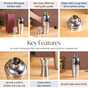 Stainless Steel Peg Measure And Cocktail Shaker Set