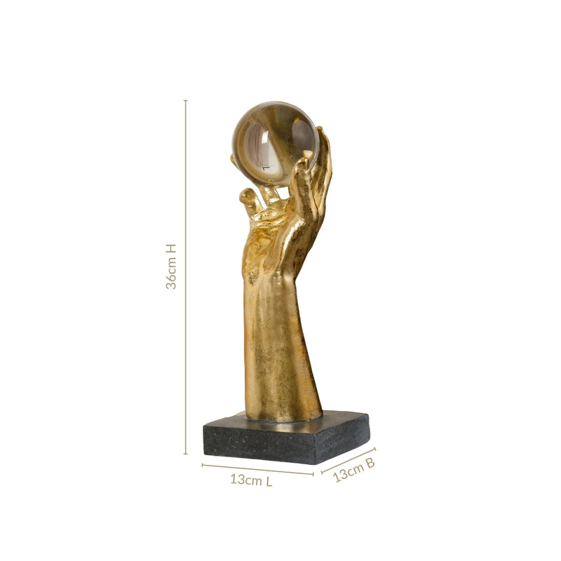 Caddie Hand With Crystal Ball Accent