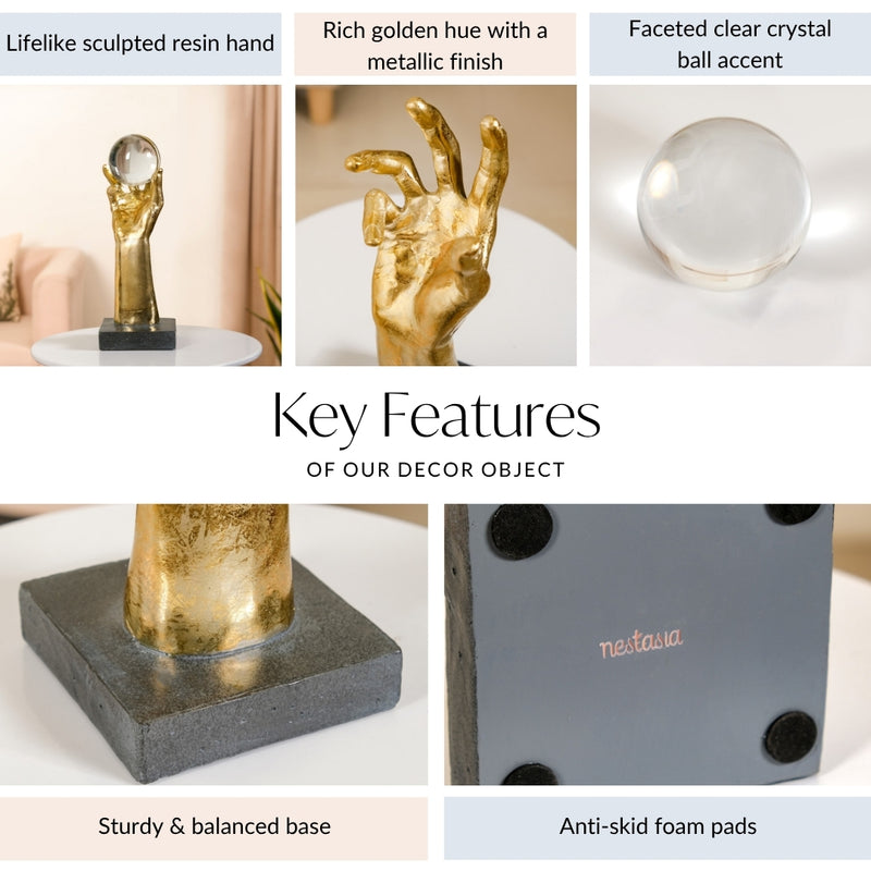 Caddie Hand With Crystal Ball Accent