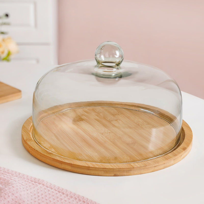Cake Stand With Transparent Cloche