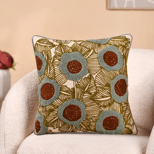 Call Of Nature Embroidered Cushion Cover