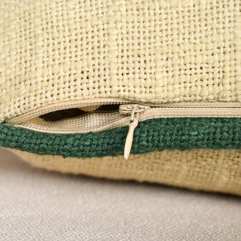 Calm Green Border Cushion Covers Set of 2