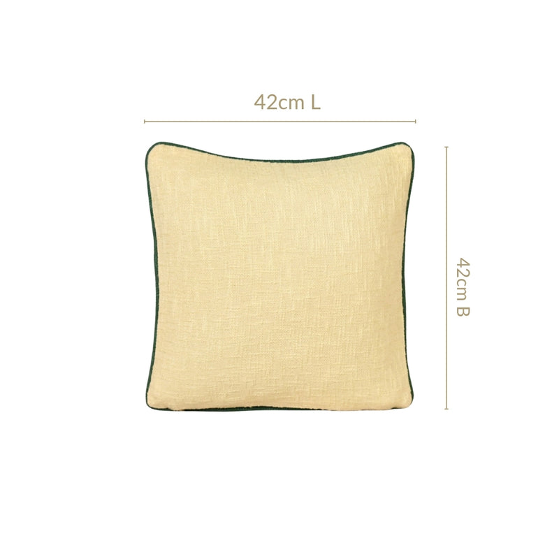 Calm Green Border Cushion Covers Set Of 2