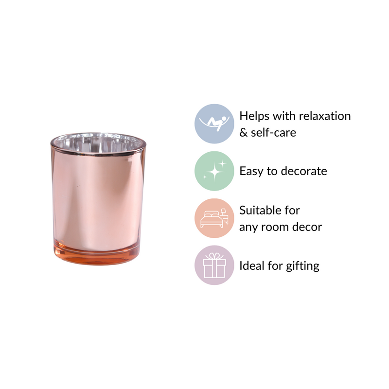 Home Decor Reflective Tealight Holders Set Of 4 Pink