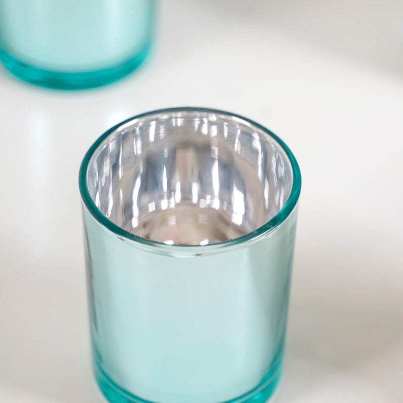 Votive Glass Tealight Holder Set Of 4 Blue