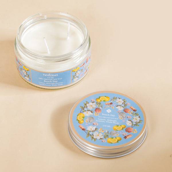 Beach Day Soy Wax Scented Candle Jar 170ml