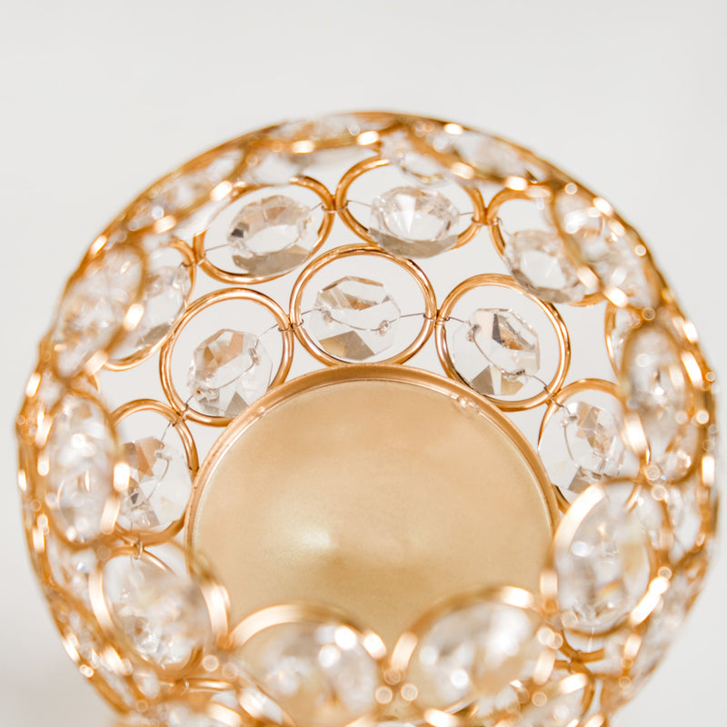 Luxurious Crystal Votive Holder Stand Set Of 2