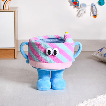 Candy Swirl Plush Basket With Feet