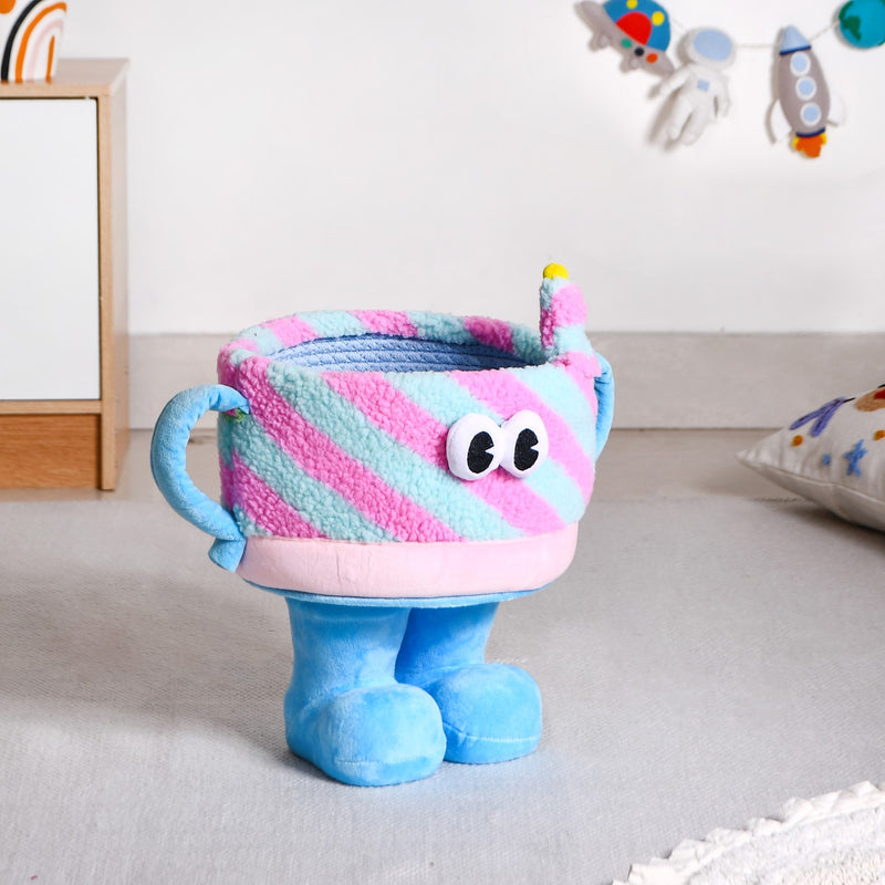 Candy Swirl Plush Basket With Feet