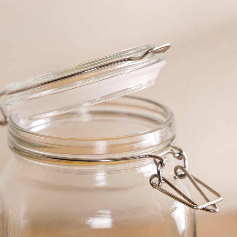 Kitchen Jars With Clip Lids Set Of 4 Large
