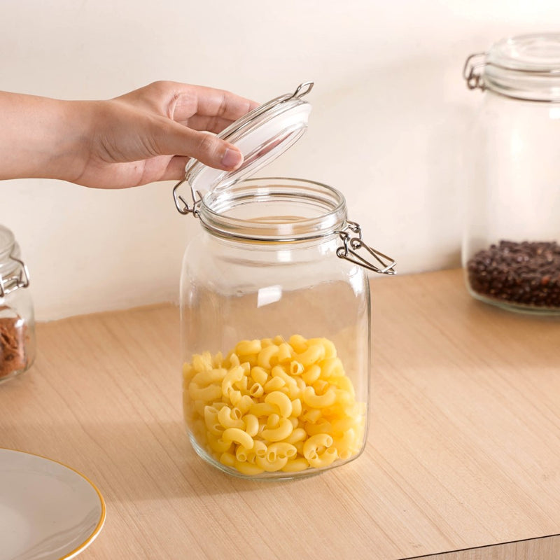 Kitchen Jars With Clip Lids Set Of 4 Large
