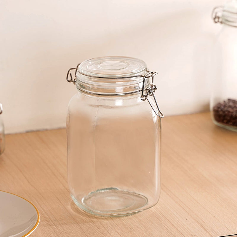 Kitchen Jars With Clip Lids Set Of 4 Large
