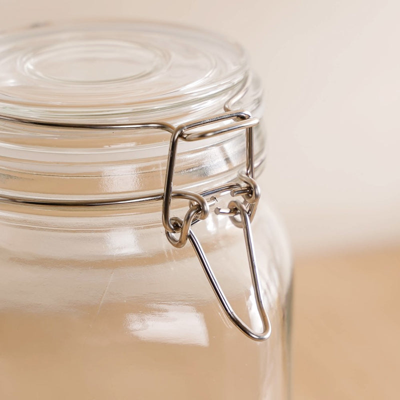 Kitchen Jars With Clip Lids Set Of 4 Large