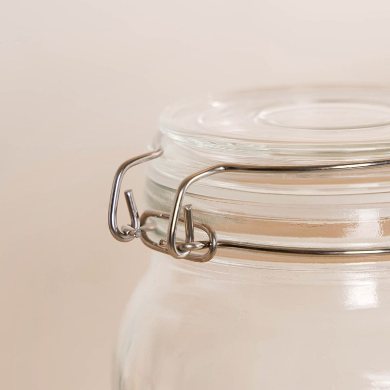 Kitchen Jars With Clip Lids Set Of 4 Large