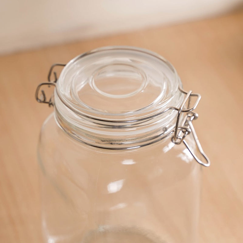 Kitchen Jars With Clip Lids Set Of 4 Large