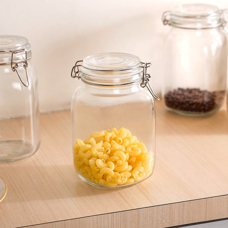 Kitchen Jars With Clip Lids Set Of 4 Large