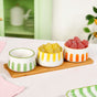 Carnival Stripe Bowls With Tray Set Of 4