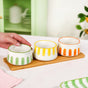 Carnival Stripe Bowls With Tray Set Of 4
