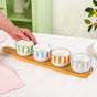 Carnival Stripe Serving Platter With Bowls Set Of 5