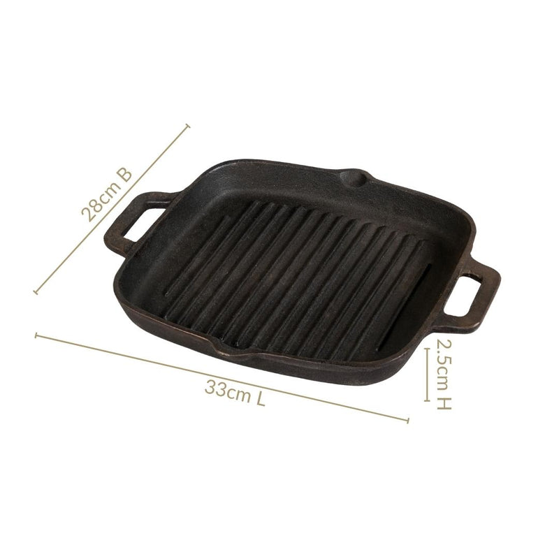 Cast Iron Grilling Pan With Side Handles