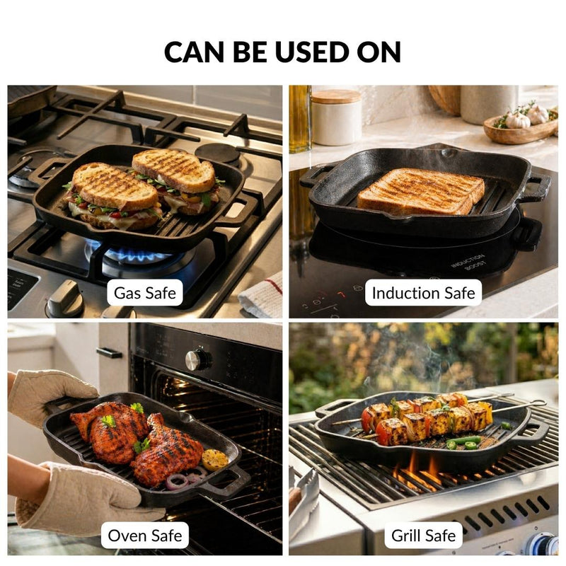 Cast Iron Grilling Pan With Side Handles