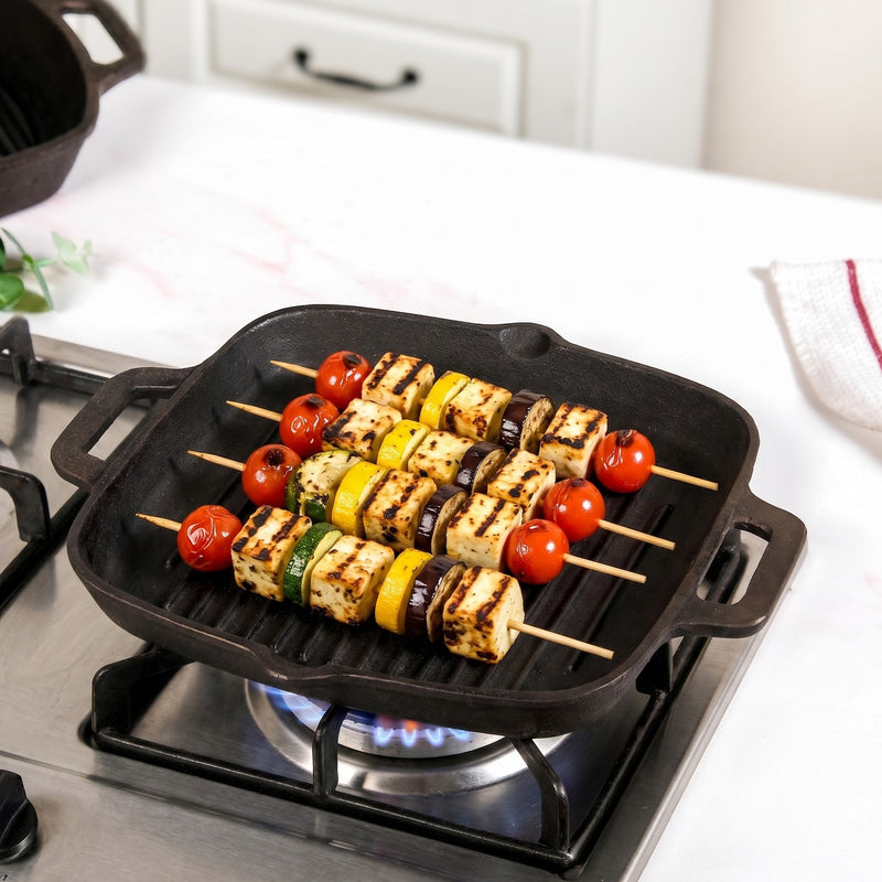 Cast Iron Grilling Pan With Side Handles