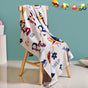Castle And Crown Alphabet Knitted Kids Cotton Throw 150x128cm