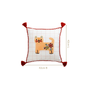 Cat Embroidered Cushion Cover With Tassels 42x42cm